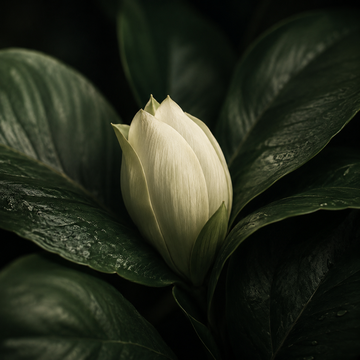 White flower bud
